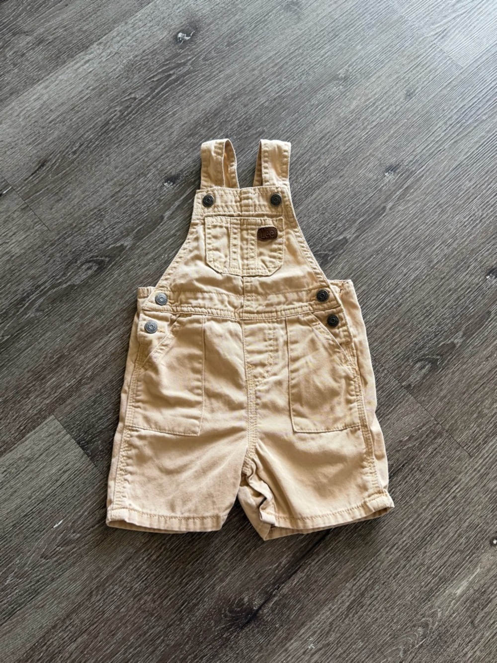 Lee Beige Toddler Short Overalls